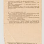 Rewers dokumentu: Przydział kwaterunkowy warsztatu stolarskiego oraz dwóch pokoi z kuchnią przy ulicy Wąskiej pięć w Suszu, (druk typograficzny, wymiary: wysokość trzydzieści centymetrów i trzy milimetry, szerokość dwadzieścia jeden centymetrów i dwa milimetry), strona na odwrocie wypełniona drukowanymi pouczeniami z odniesieniem do dekretów i ustaw.